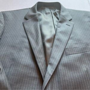 Lauren Ralph Lauren Men's Wool Sport Coat Gray Pin Stripe Size 46L